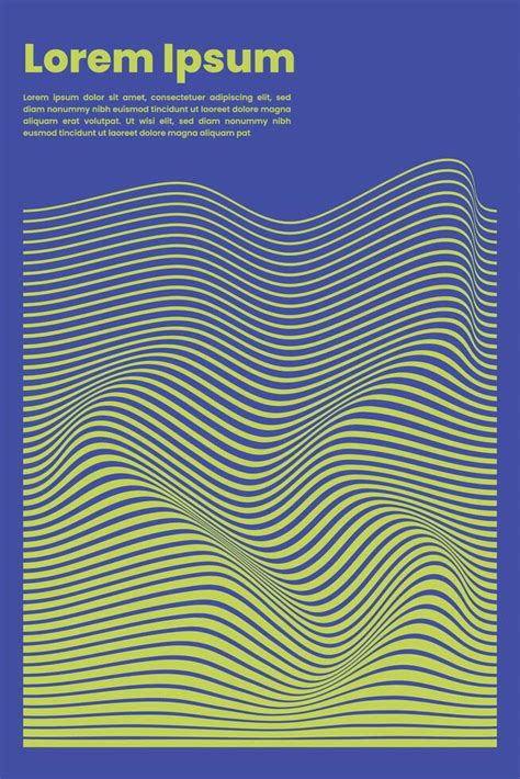 poster wave yellow blue stripes art wave . Vector background ...