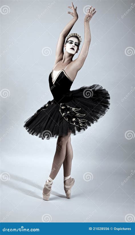 Black Swan Ballet Dancer stock photo. Image of model - 21028556