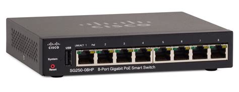 Cisco SG250-08HP 8-Port Gigabit PoE Smart Switch - Cisco