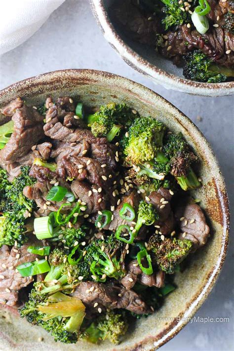 Air fryer beef and broccoli - Berry&Maple