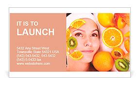 Natural homemade fruit facial masks . Isolated. Business Card Template & Design ID 0000009739 ...