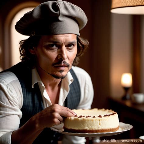 Johnny Depp's Peruvian Cheesecake | Stable Diffusion Online
