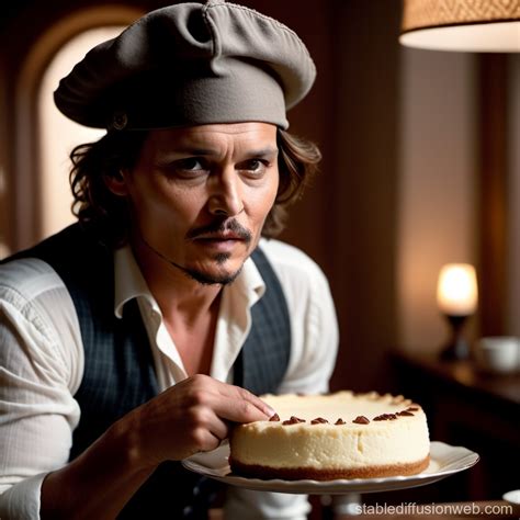 Johnny Depp's Peruvian Cheesecake | Stable Diffusion Online