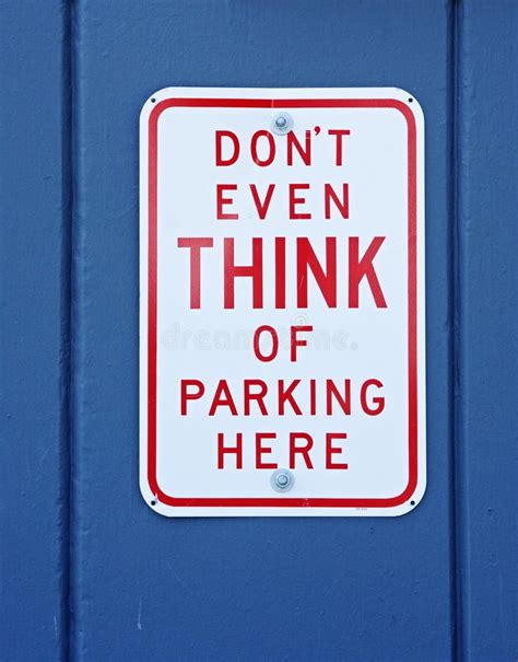 Funny No Parking Sign Royalty Free Stock Images - Image: 12942889