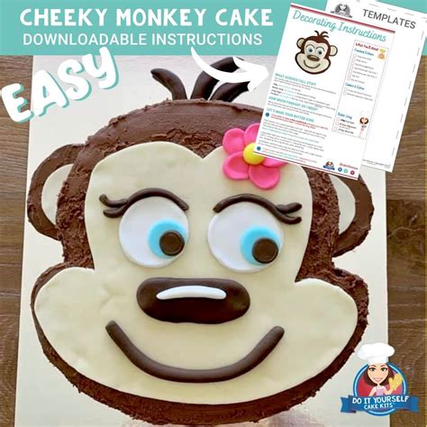 Cheeky Monkey Cake | Printable Template | Decorating Tutorial