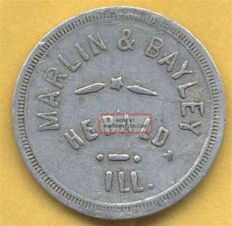 Vintage Marlin & Bayley, Herald, Illinois 25 Cents In Merchandise Token.