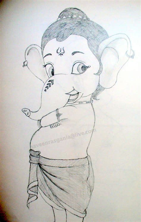 Bal Gopal Simple Krishna Pencil Drawing - img-Badr