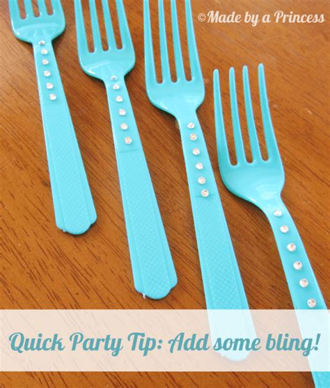 Quick Party Tip Bling Your Plasticware - Made by A Princess