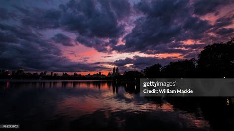 Central Park Sunset High-Res Stock Photo - Getty Images