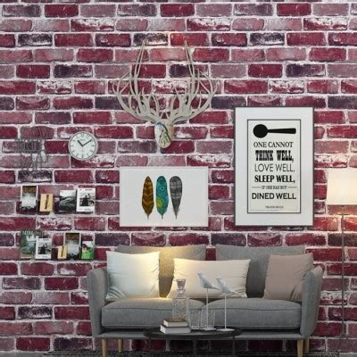 Red Brick Design Wallpaper For Living Room Bedroom - Wall Wallpaper ...