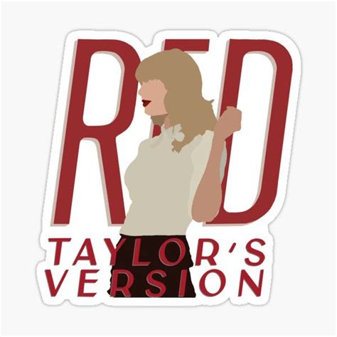 red taylor’s version promo Sticker by designsbysara58 | Band stickers, Cool stickers, Red taylor