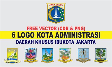 Free Vector Logo 6 Kabupaten Kota Administrasi DKI Jakarta (CDR & PNG ...