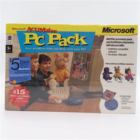 Vintage Microsoft Actimates PC Pack new sealed accessory pack Barney Arthur 93007824717 | eBay