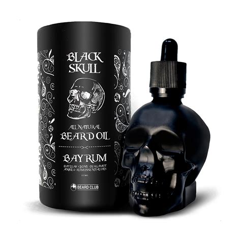 Buy Beard ClubBlack Skull Beard Oil 60ml - Bay Rum Scented Beard Oil for Men - Beard Softener ...