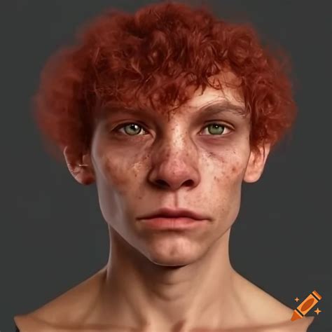 Portrait of a maroon-haired humanoid alien man