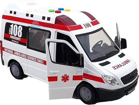 FunBlast Ambulance Toy for Kids with Light & Siren Sound Effects - Pull ...