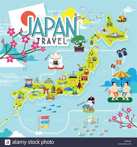 Japan tourism map - Map of japan tourism (Eastern Asia - Asia)