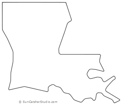 Louisiana State Map Outline | Hiking In Map