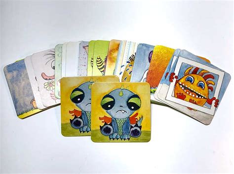 “Monster Match Card Matching Game” – green – Heather Lynn Harris Artist / Book Illustrator