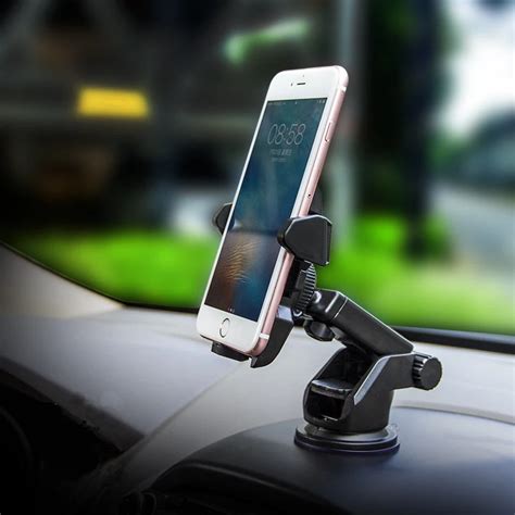 Car Phone Holder Universal Sticky GPS Support Suction 360 Rotate Adjustable 3.5 6 inch Bracket ...