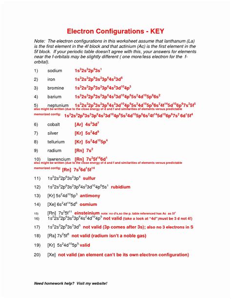 Valence Electrons Worksheet Answers Luxury Valence Electrons and Electron Configuration Workshe ...