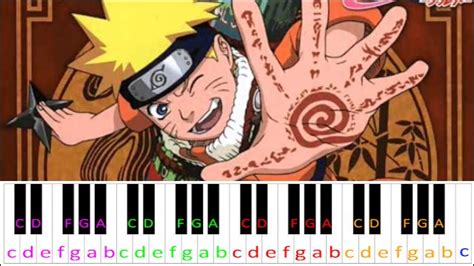 Naruto Main Theme | Piano Letter Notes