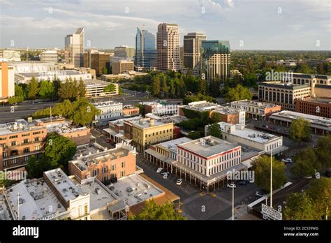 Aerial downtown sacramento california skyline hi-res stock photography and images - Alamy