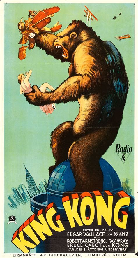 1933 - KING KONG - Merian C. Cooper & Ernest B. Schoedsack - (Sweden) | Old movie posters, King ...