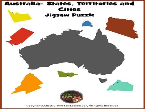 Australian Map Jigsaw Cut Out | Teaching Resources