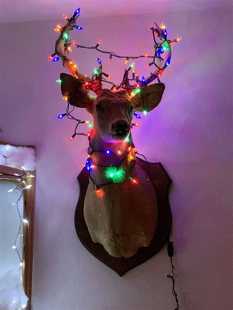 Christmas Deer Head Decor - Multi-Colored LED Lights! | Deer head decor ...