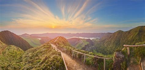 hiking trail and lakes Ponta Delgada ... San Miguel Portugal Azores, Portugal, Ponta Delgada ...