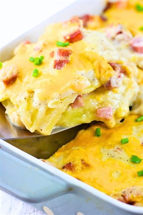 Cheesy Ham and Scalloped Potato Casserole • Now Cook This!