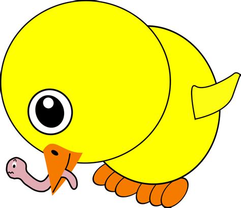 Clipart - Funny Chick Eating Earthworm Cartoon - ClipArt Best - ClipArt Best