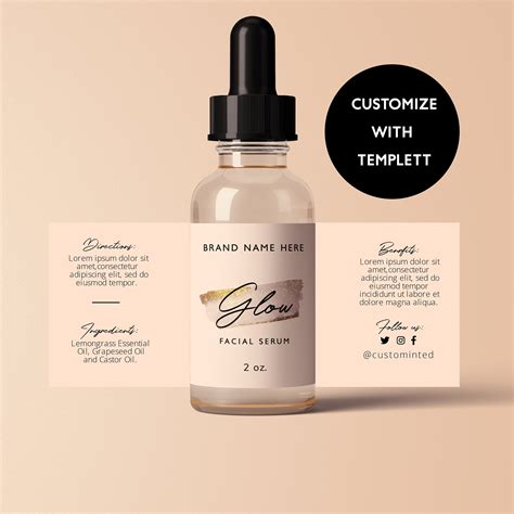 Cosmetic Label Design Template Free Download