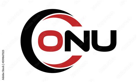 ONU swoosh three letter logo design vector template | monogram logo ...