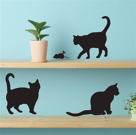 cute cat wall stickers by lauren moriarty & co | notonthehighstreet.com