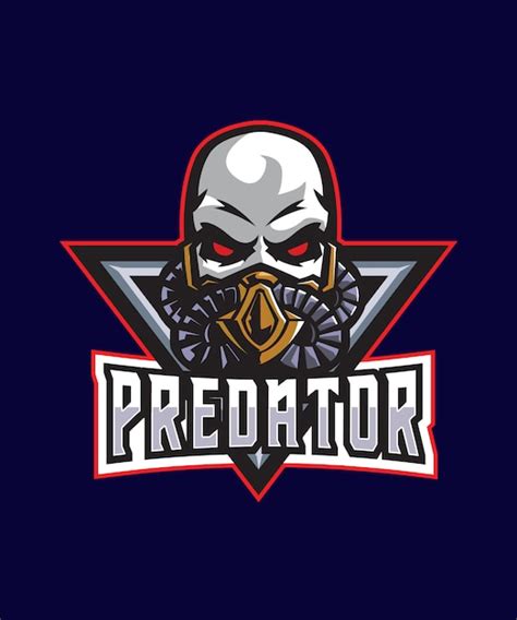 Premium Vector | Skull Predator E Sports Logo