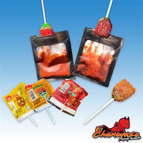 Mexican Candy Vero Lollipops With a 2oz Chamoyazo Blend Chamoy Flavor ...