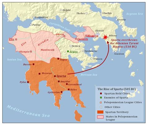 Rise of Sparta 505 BCE | History/Geography/Maps | Pinterest | History ...