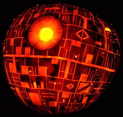 DeathStar Pumpkin How-To | Paper lamp, Pumpkin carving patterns free ...