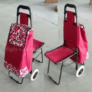 High Quality of Two Wheels Shopping Cart with Chair - China Shopping Cart with Chair and ...