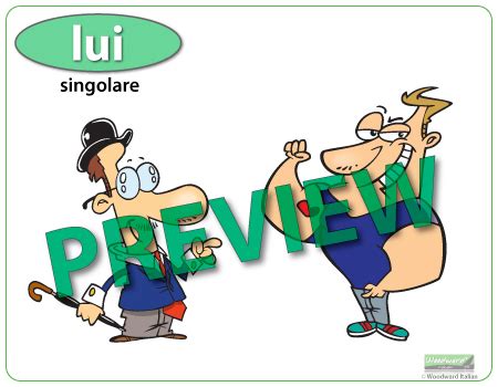 Italian Subject Pronouns – Chart / Flash Cards | Woodward Italian