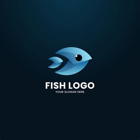 Blue fish logo illustration vector design 27775405 Vector Art at Vecteezy