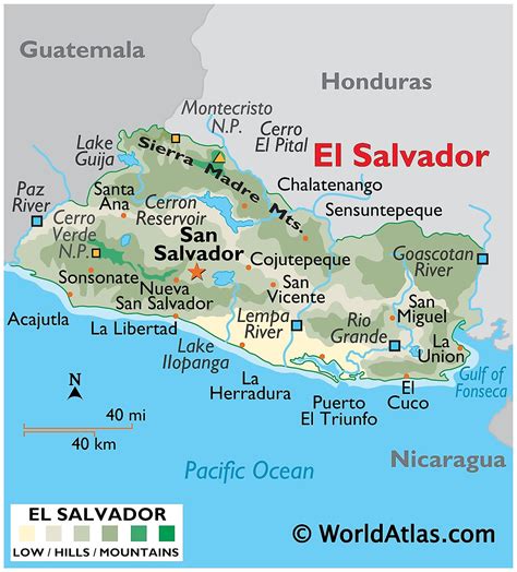 Mapas de El Salvador - Atlas del Mundo