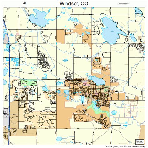 Windsor Colorado Street Map 0885485