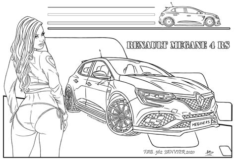 renault megane 4 rs en charmante compagnie en 2022 | Dessin, Megane 4 rs, Drawing