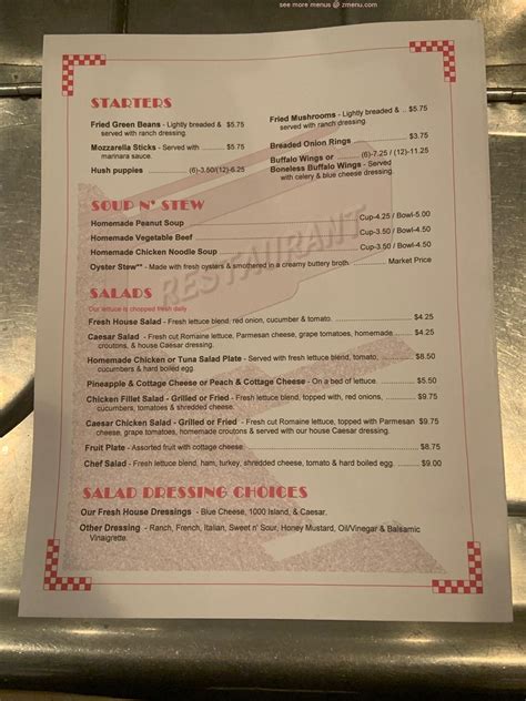 Online Menu of Southern Kitchen Restaurant, New Market, Virginia, 22844 - Zmenu