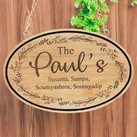 Personalized Family Signs For Home| Wooden Hanging Sign| Family Name Sign