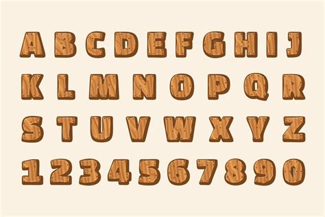 Free Vector | Hand drawn wood alphabet