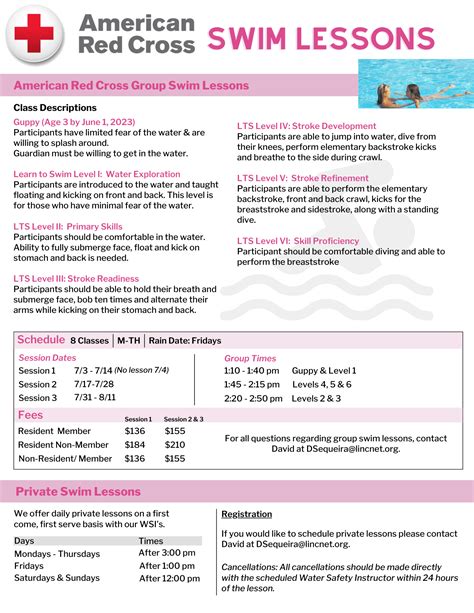 Red Cross Swim Lessons | Lincoln, MA - Official Website